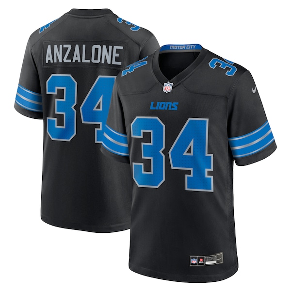 Alex Anzalone Detroit Lions Nike 2nd Alternate Game Jersey - Black/Blue