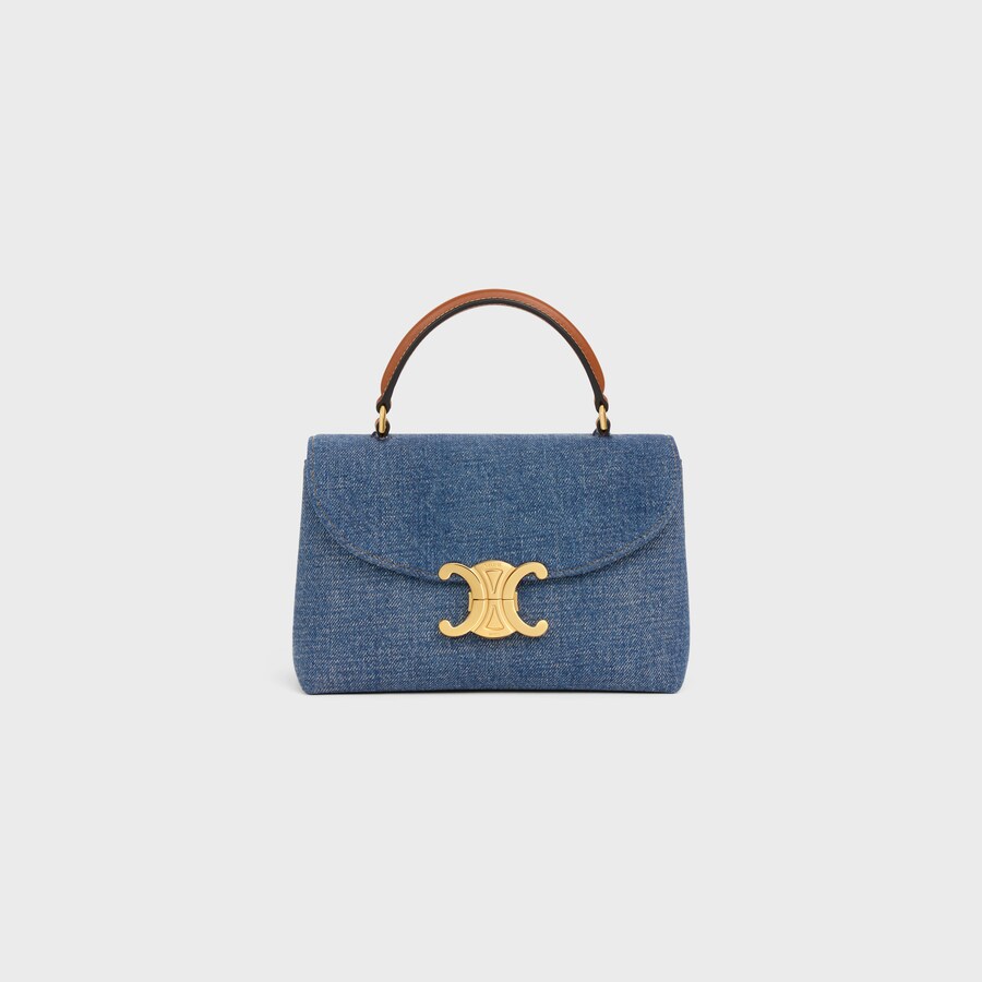 CELINE TEEN NINO BAG IN DENIM 118112GFF.05DT (20.5*13*8cm)
