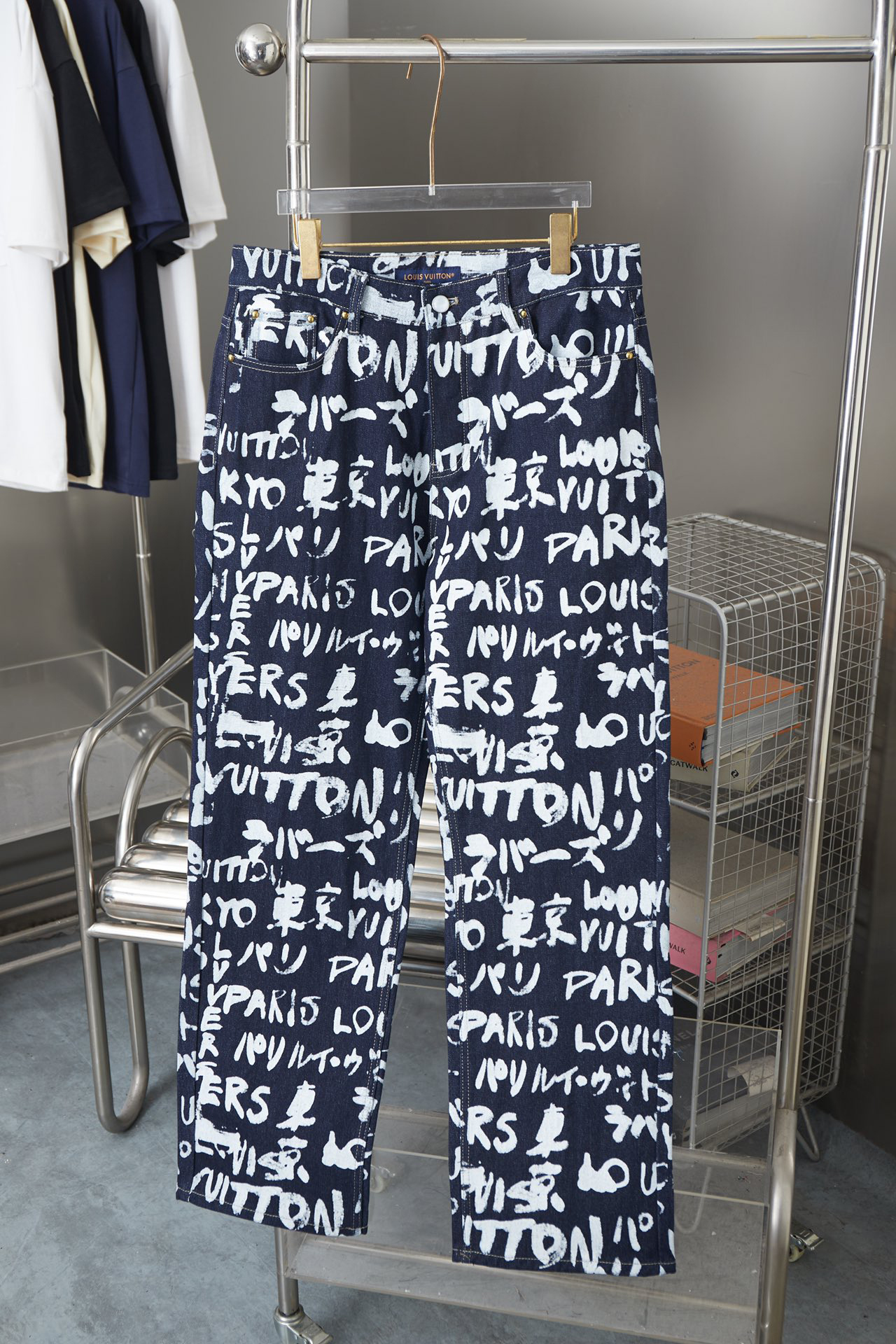 Stylish Graffiti Print Jeans