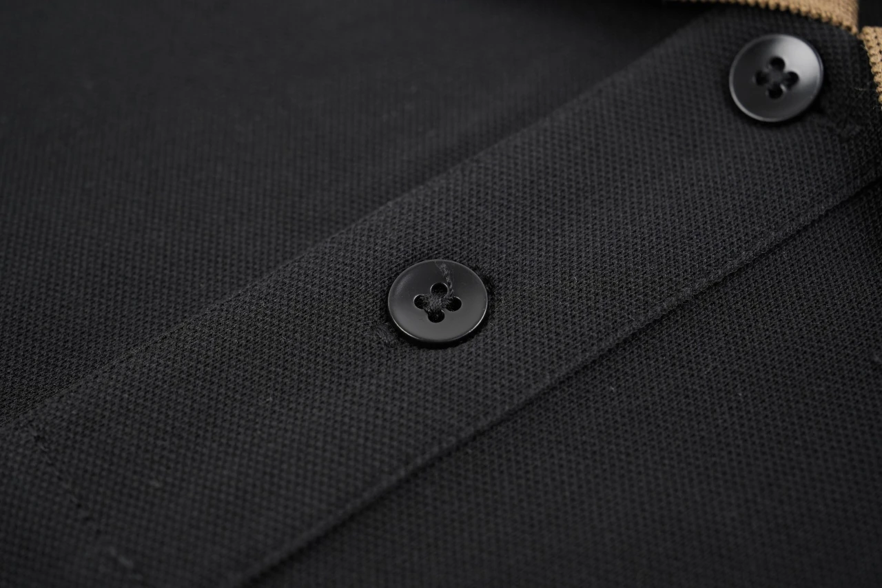 Brunello Cucinelli Black Contrast-Collar Pique Polo Shirt product photo from LabelPicks