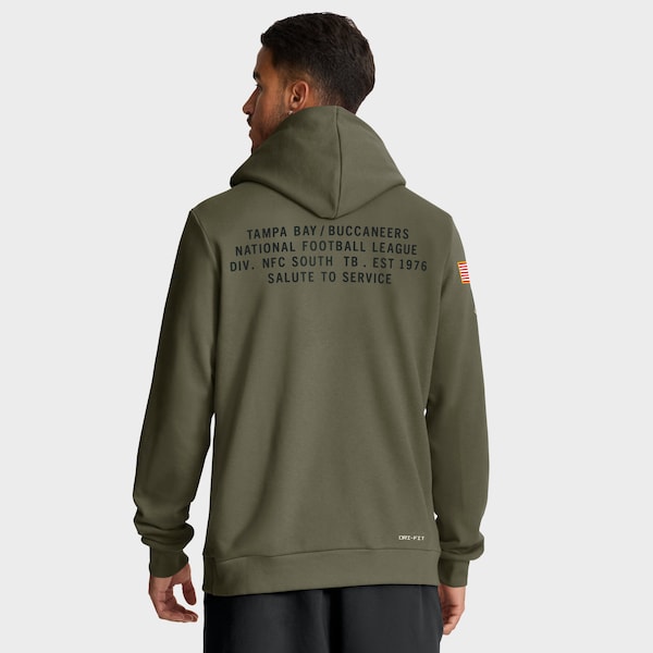 Tampa Bay Buccaneers Nike 2025 Salute to Service Sideline Standard Issue Dri-FIT Hoodie - Olive