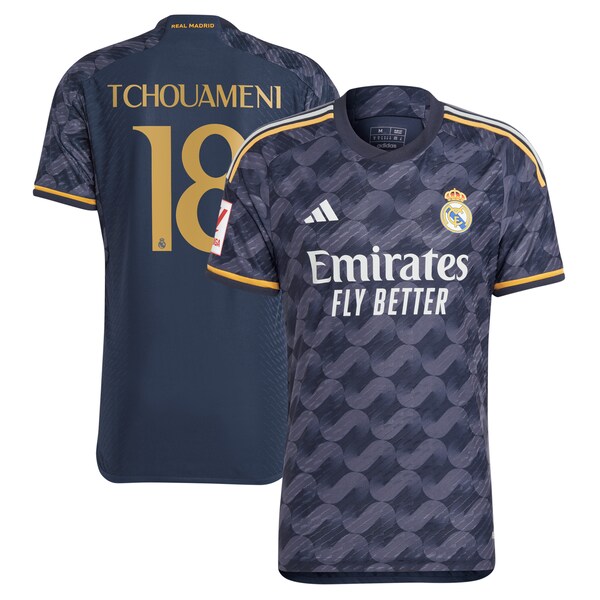 Aurélien Tchouaméni Los Merengues adidas 2023/24 Away Authentic Player Jersey - Navy/White