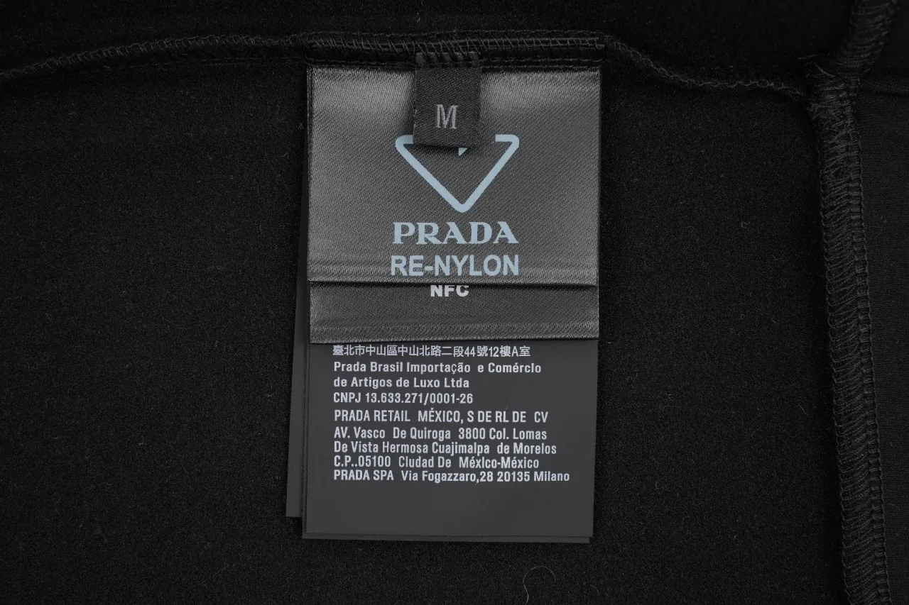 Prada Black Crewneck Sweatshirt with Utility Sleeve Pocket product photo from LabelPicks