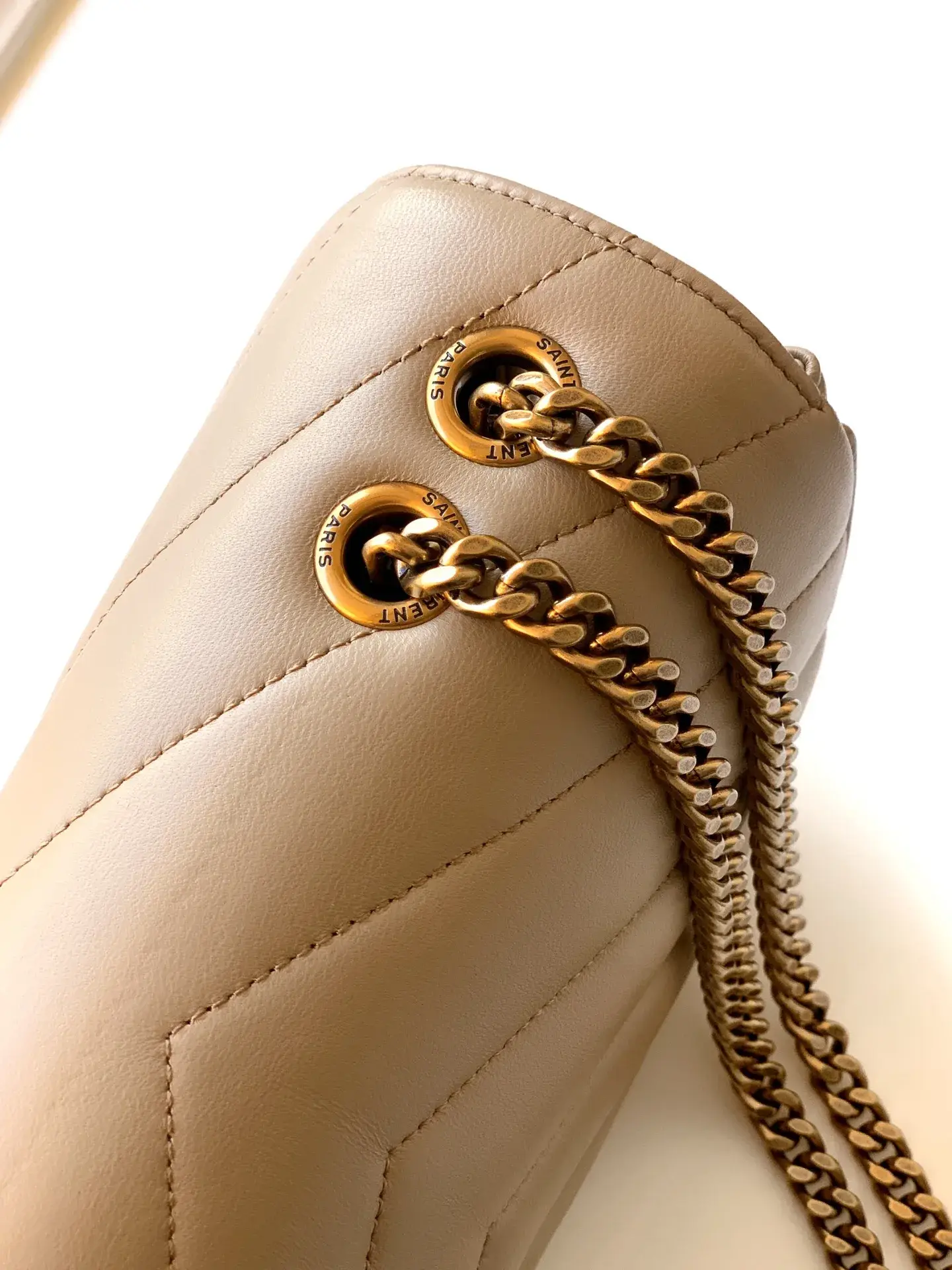 Saint Laurent Beige Loulou Lambskin Shoulder Bag product photo from LabelPicks