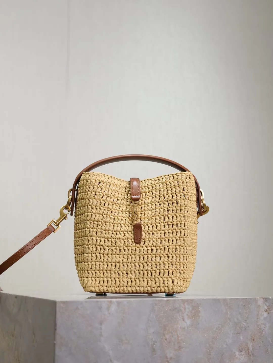 Saint Laurent Straw Woven Top Handle Bag product photo from LabelPicks