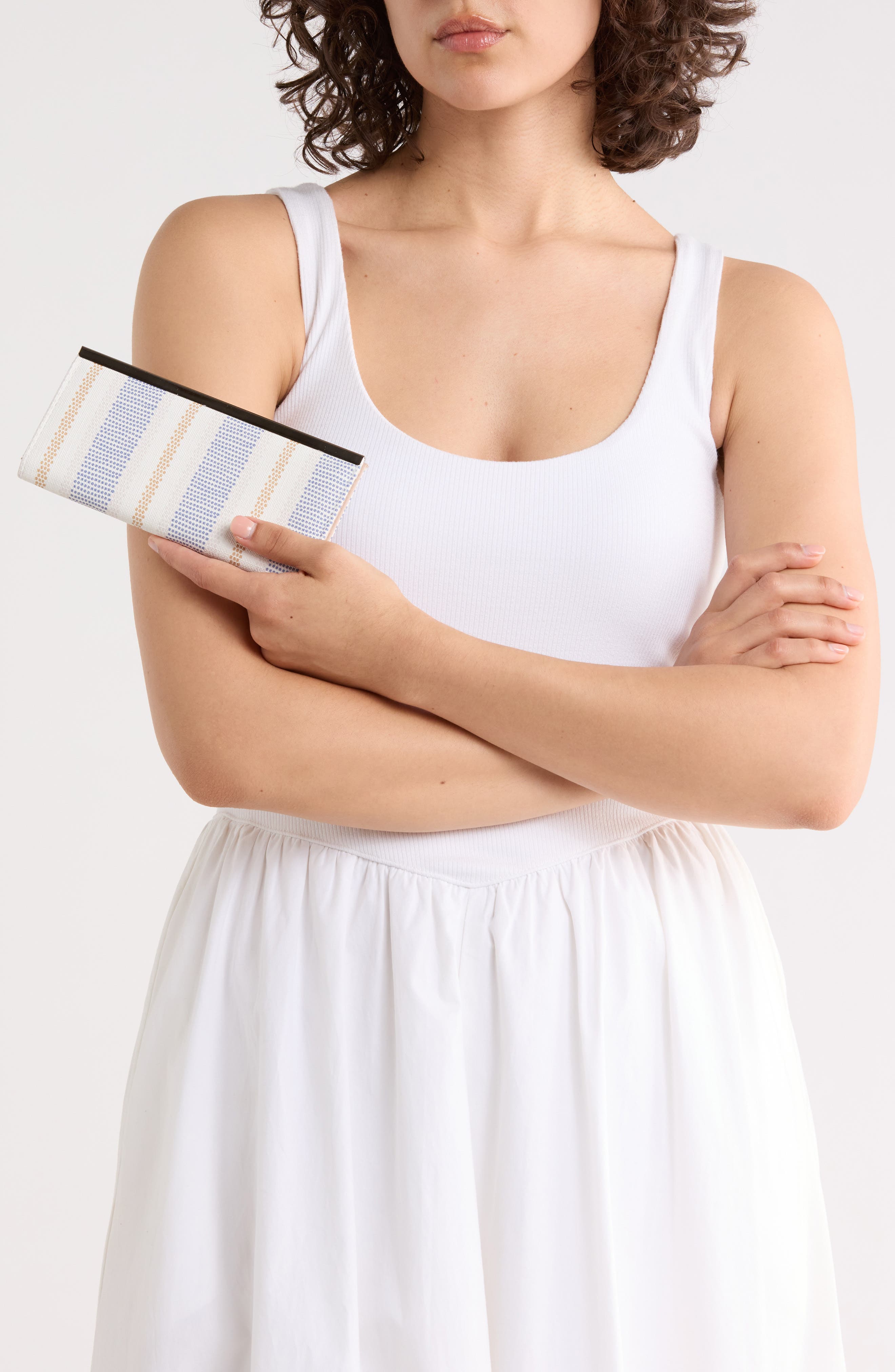 MUNDI SMALL LEATHER GOODS Slim Stripe Clutch