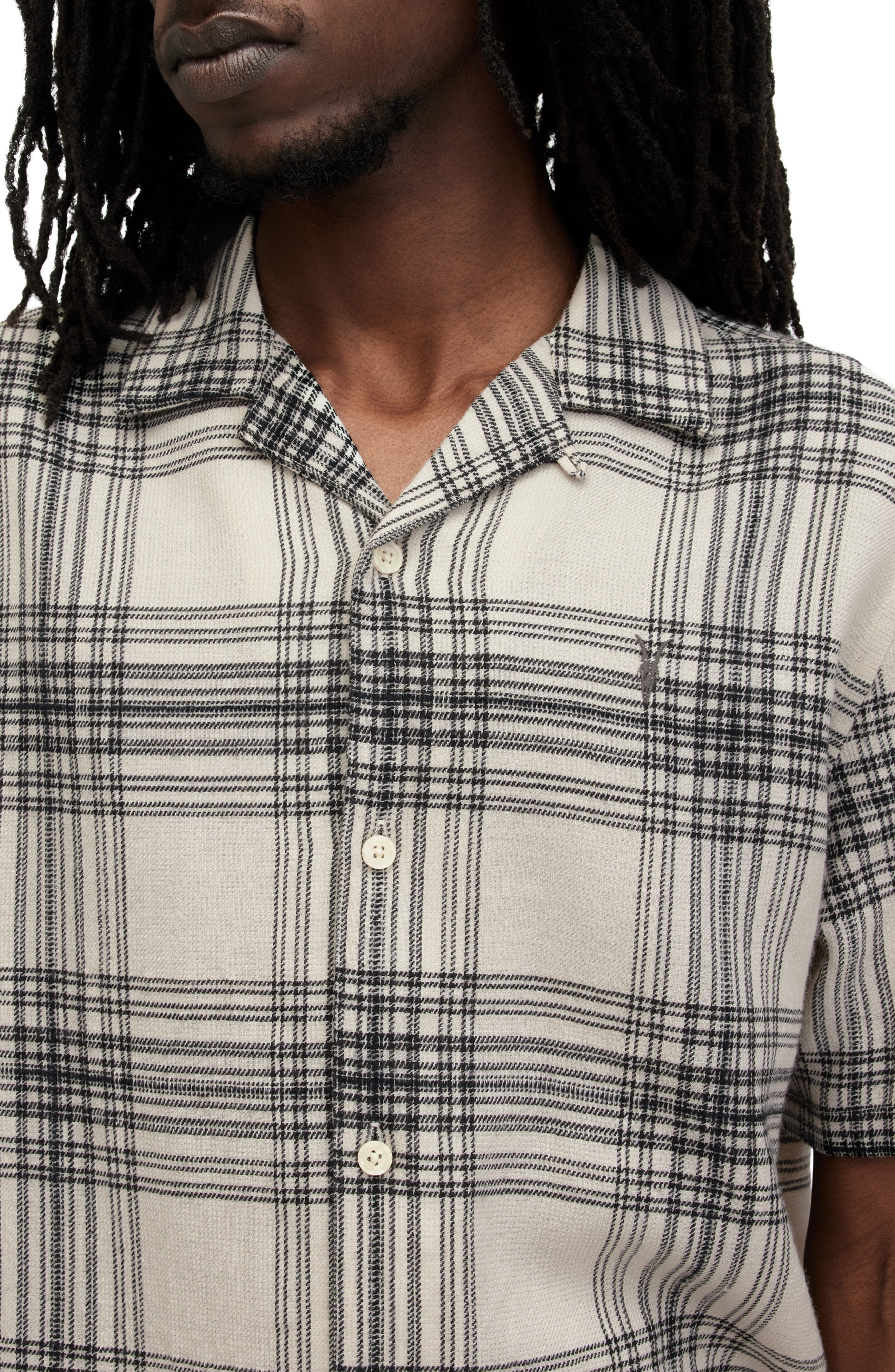 AllSaints Padres Plaid Camp Shirt