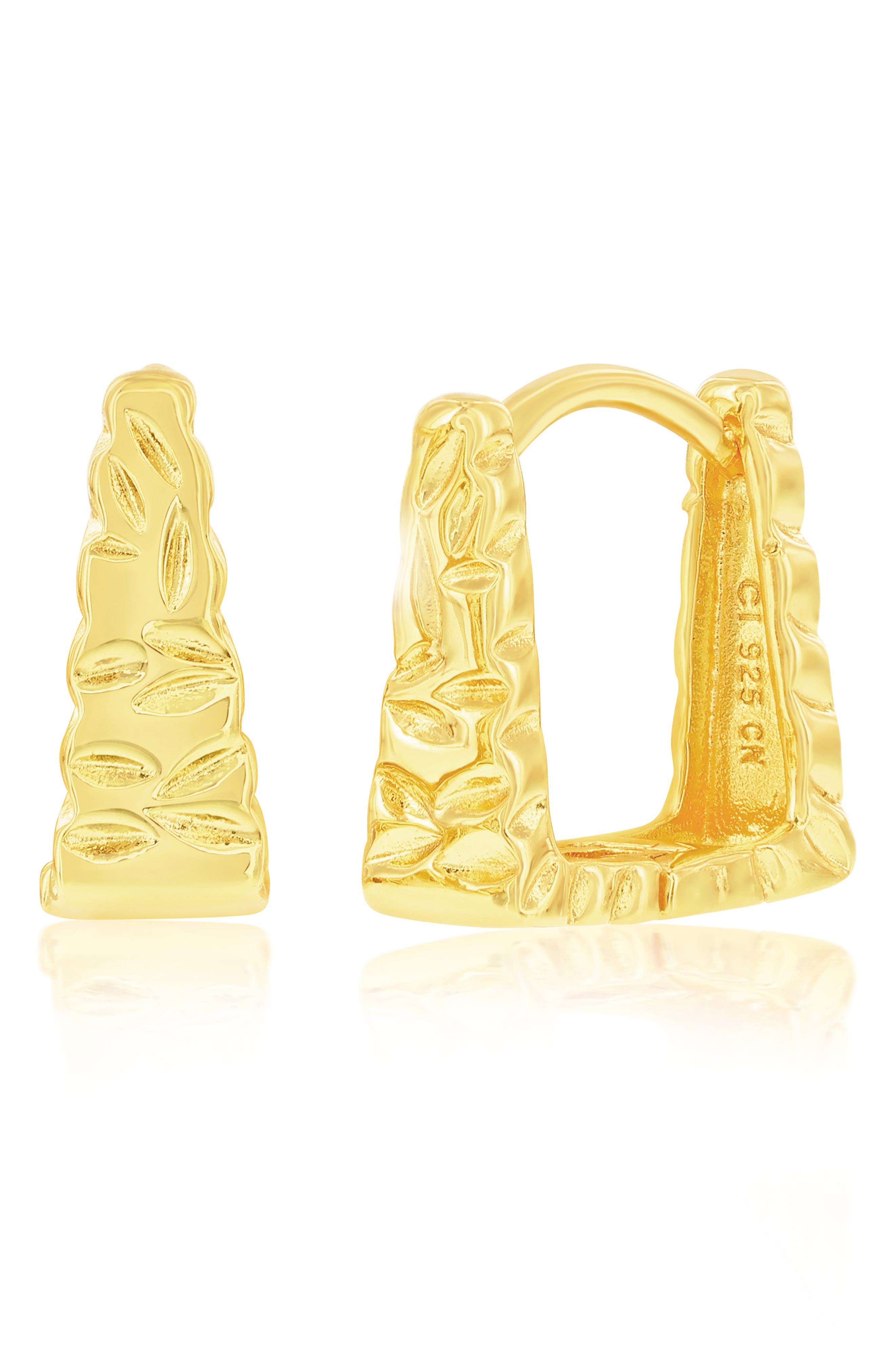 SIMONA Textured Square Hoop Earrings