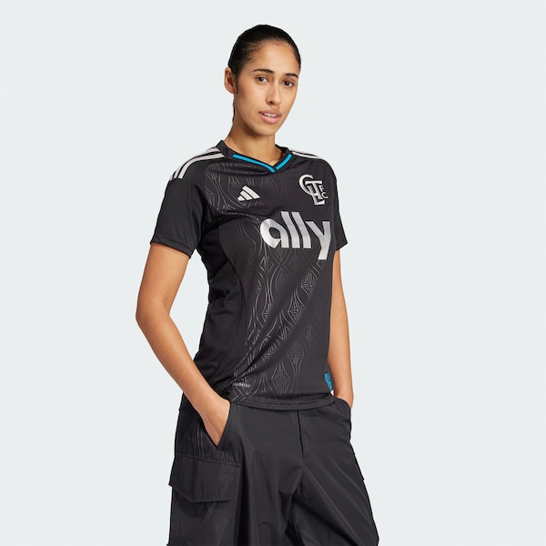 Charlotte FC adidas Women's 2025 Fortress Kit Replica Jersey - Black