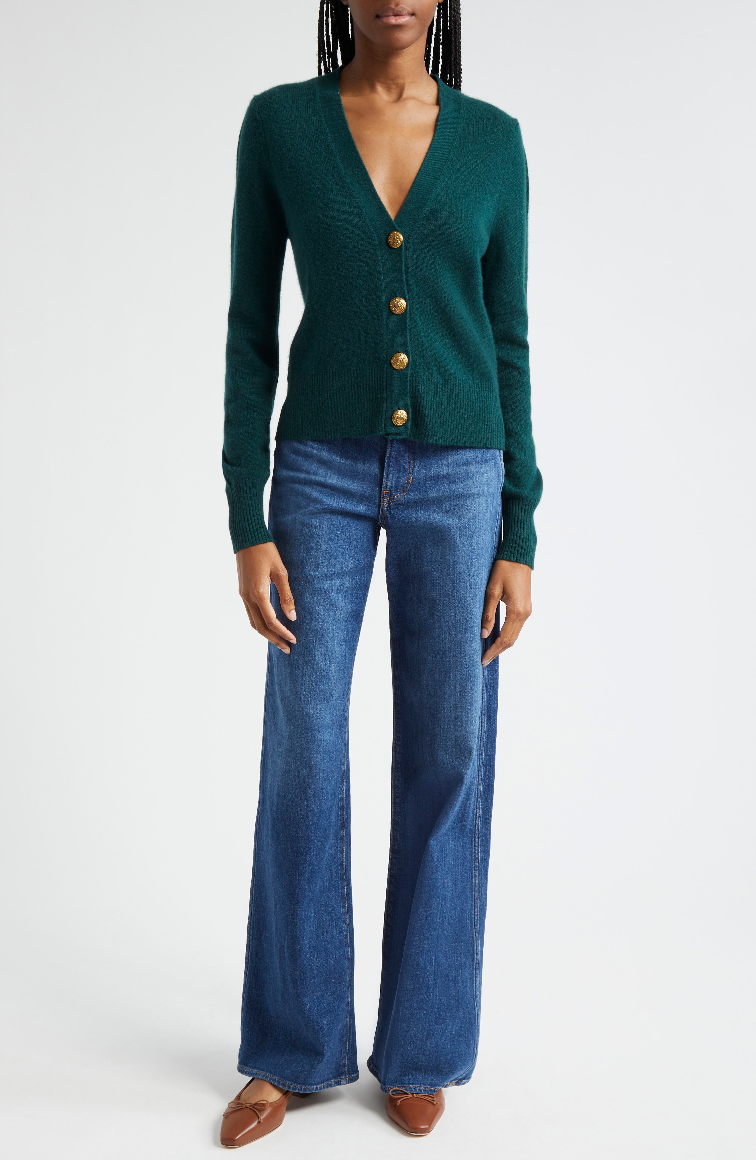 Veronica Beard Taylor High Waist Wide Leg Jeans