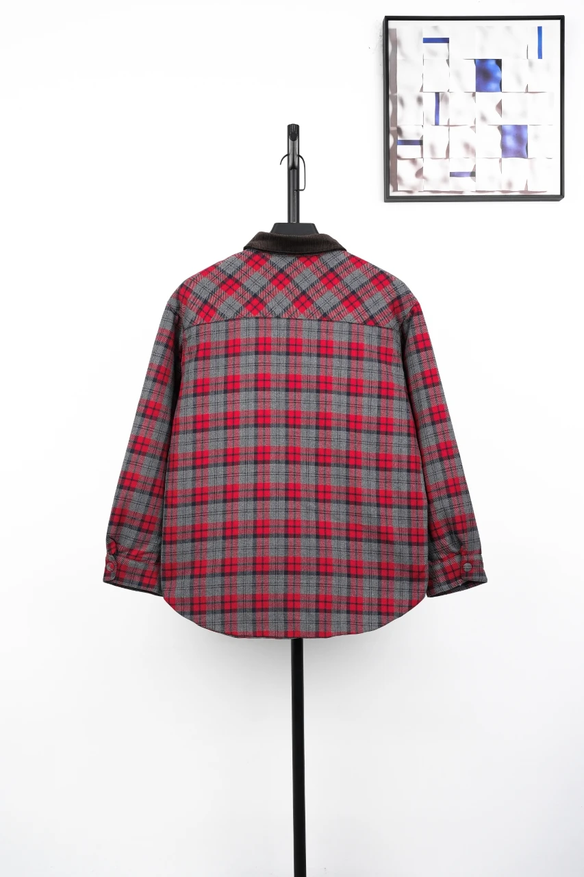 Miu Miu Red Green Check Logo Padded Jacket product photo from LabelPicks