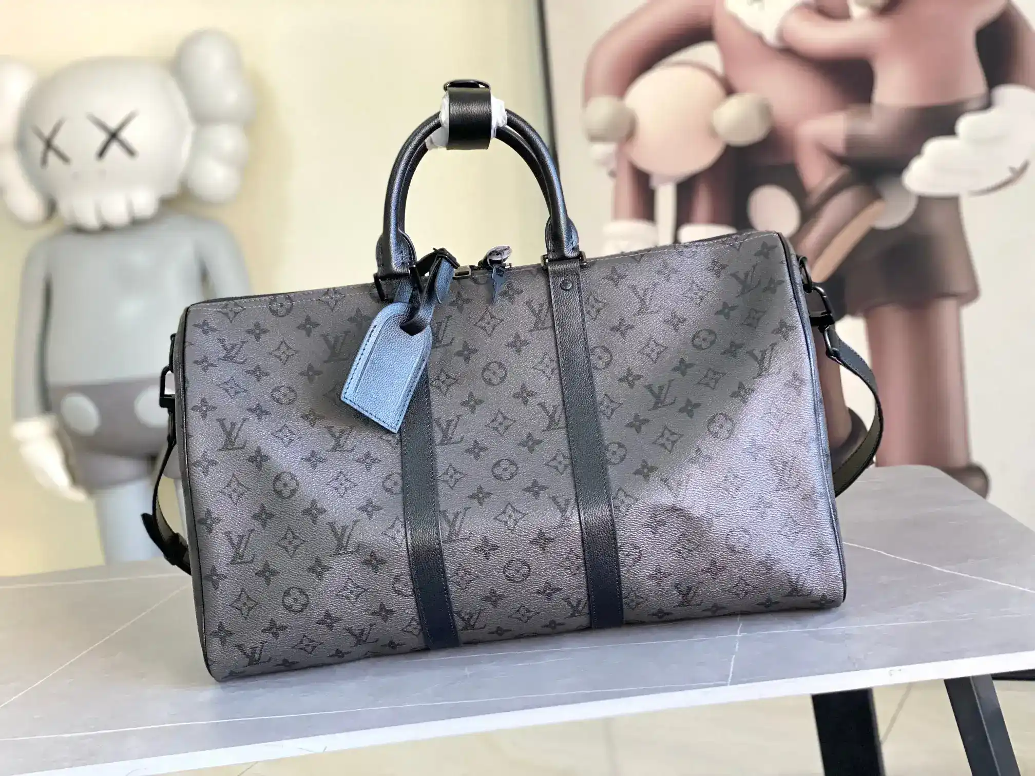 Louis Vuitton Grey Keepall Monogram Canvas Tote Bag product photo from LabelPicks