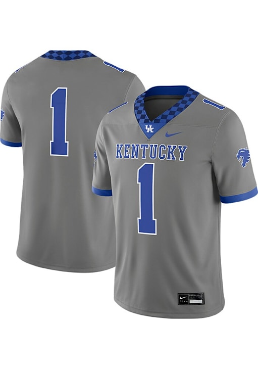 #1 Kentucky Wildcats Nike Alternate Game Jersey - Grey
