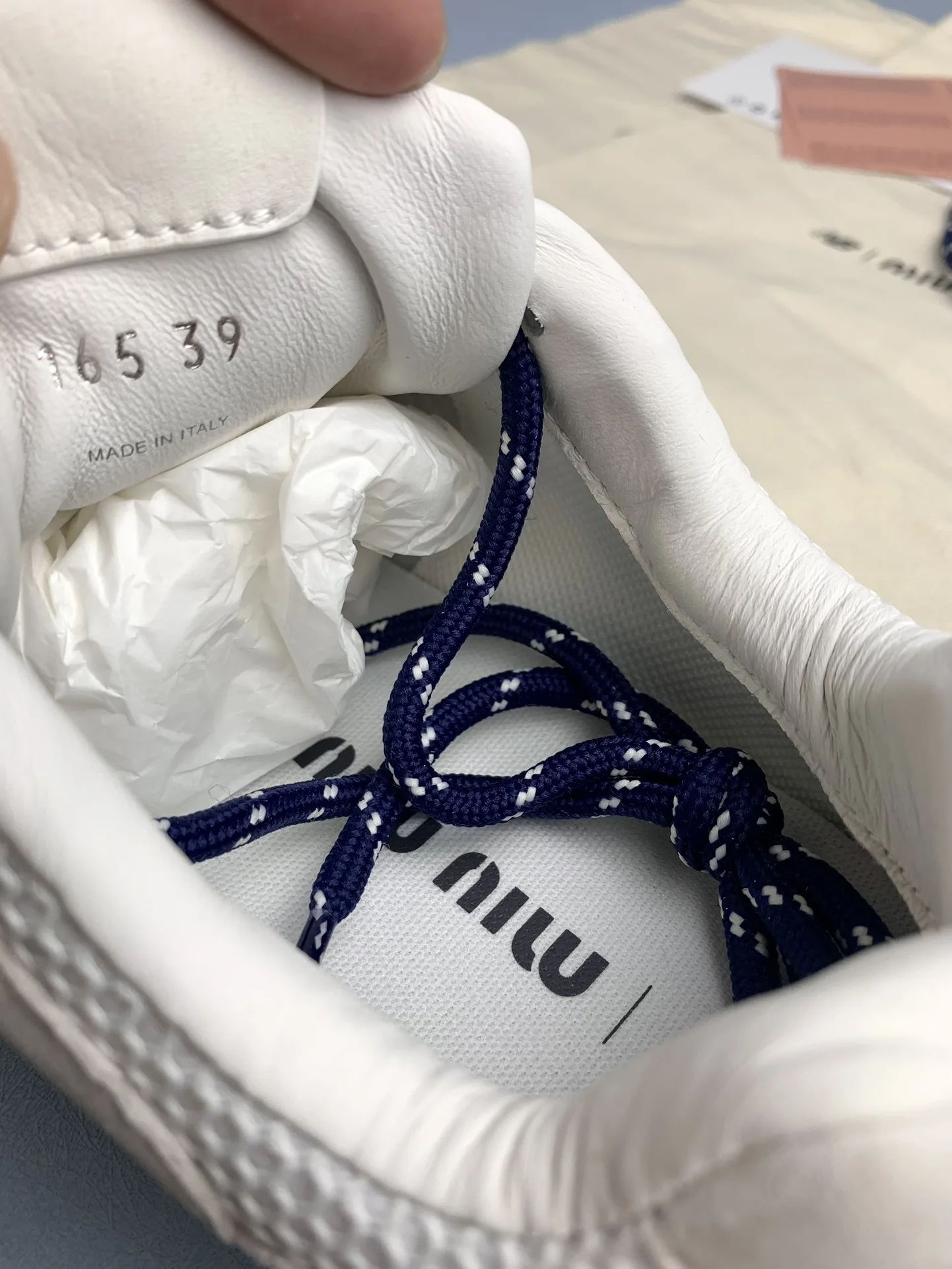 New Balance X Miu Miu 530 suede and mesh sneakers product photo from LabelPicks
