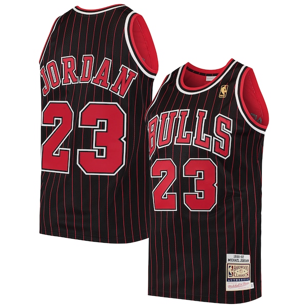 Men's Chicago Bulls Michael Jordan Black 1996/97 Hardwood Classics Authentic Jersey