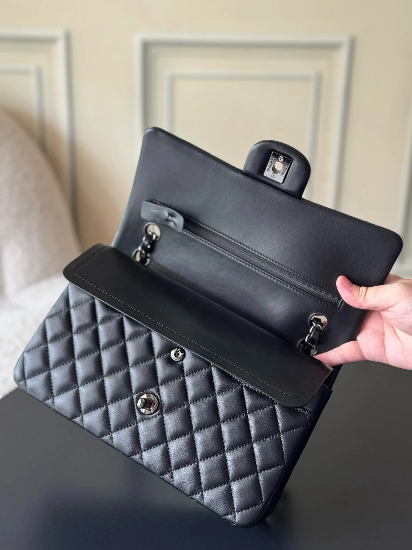 Chanel Classic Flap White Lambskin Shoulder Bag product photo from LabelPicks