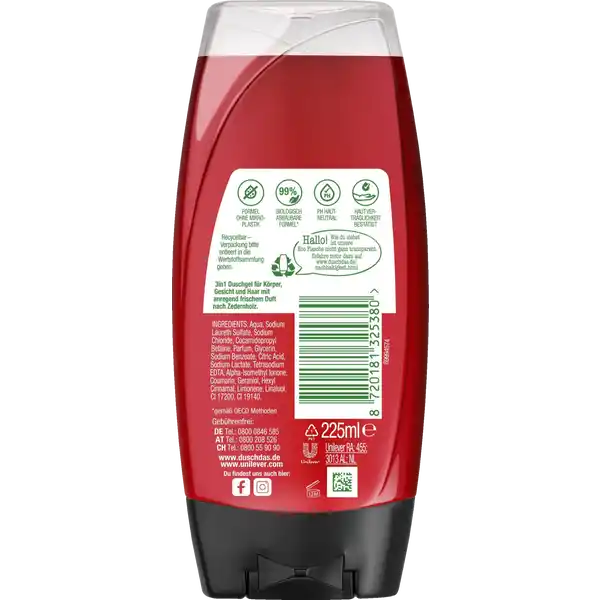 3-in-1 Duschgel & Shampoo Noire