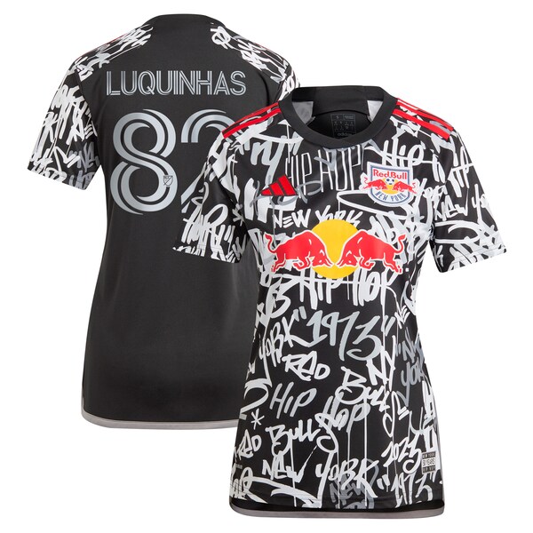 Luquinhas New York Red Bulls adidas Women's 2024 Freestyle Replica Player Jersey - Black