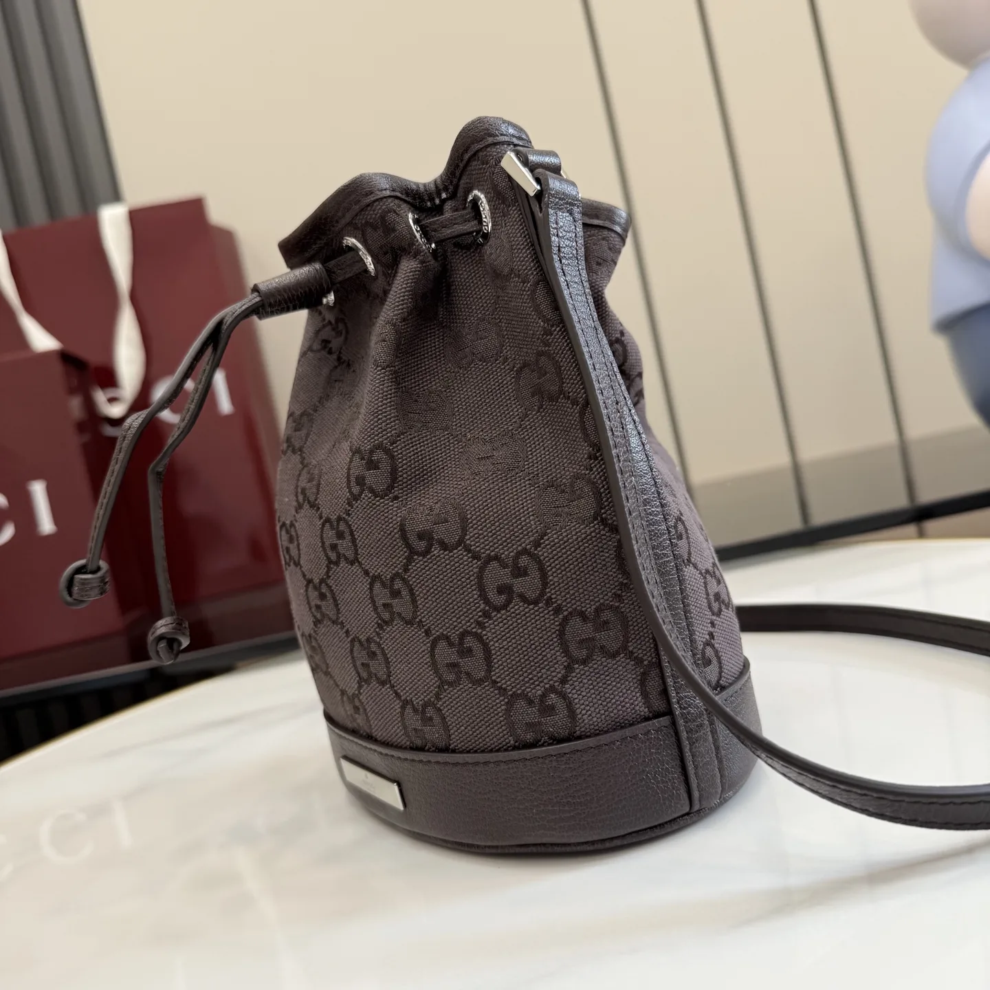 Gucci Generation Brown Canvas and Leather Bucket Bag product photo from LabelPicks