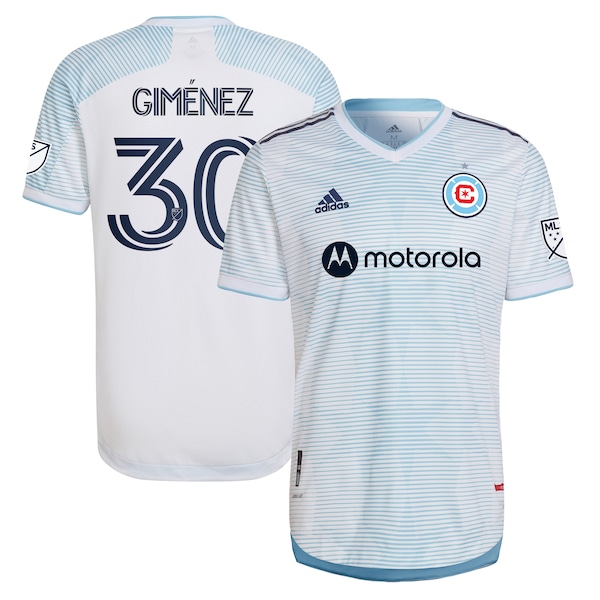 Gaston Gimenez Chicago Fire adidas 2022 Lakefront Kit Authentic Player Jersey - White