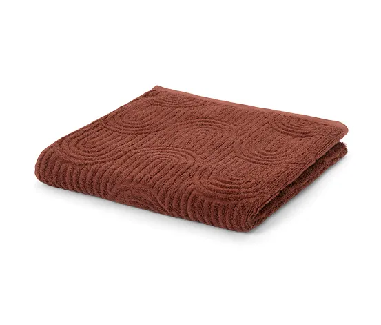 Jacquard-Badetuch, rotbraun