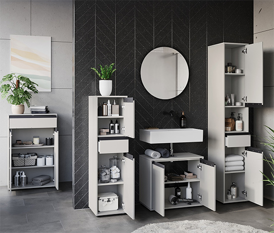 Hochschrank »Lemont«, steingrau