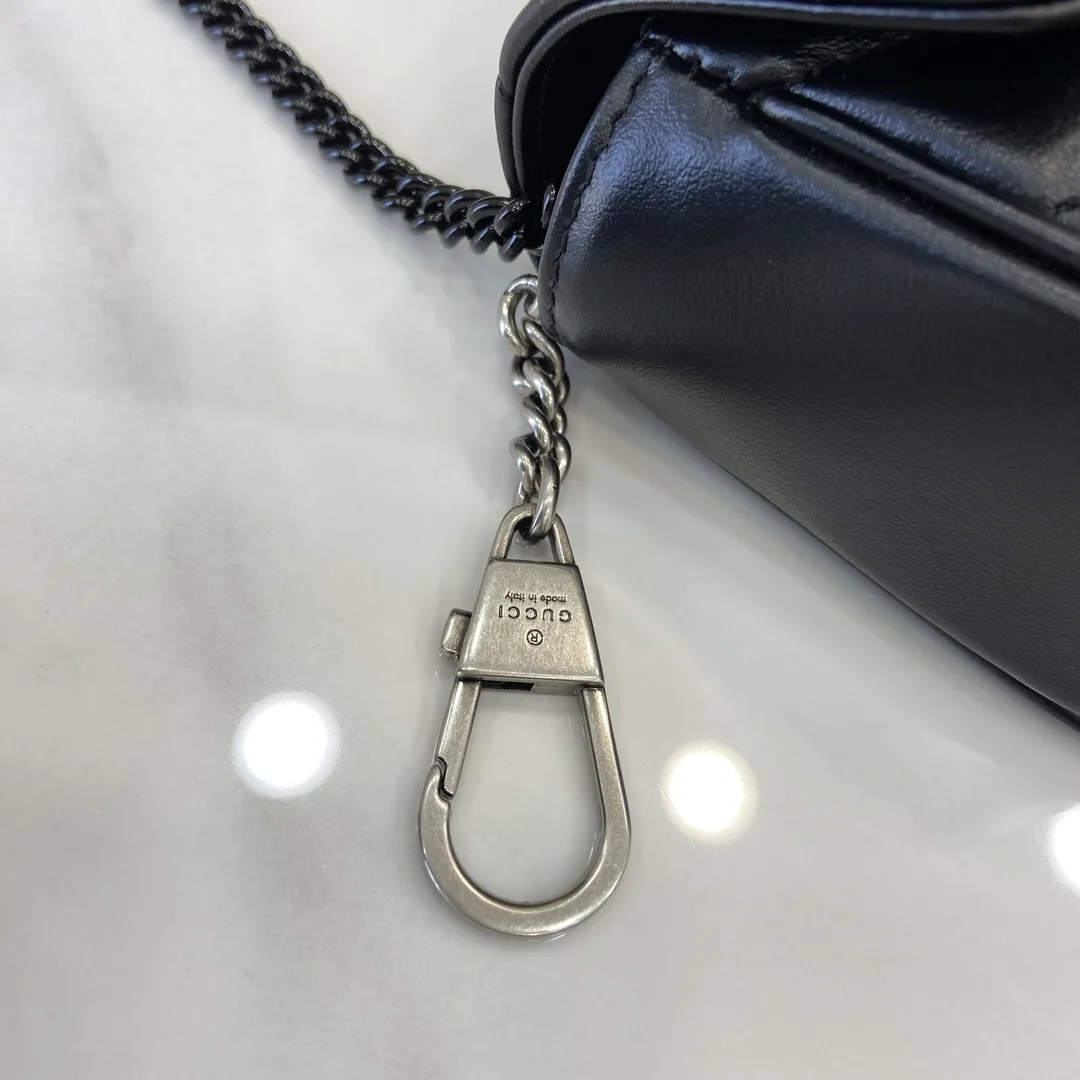 Gucci Marmont Black GG Supreme Canvas Shoulder Bag product photo from LabelPicks