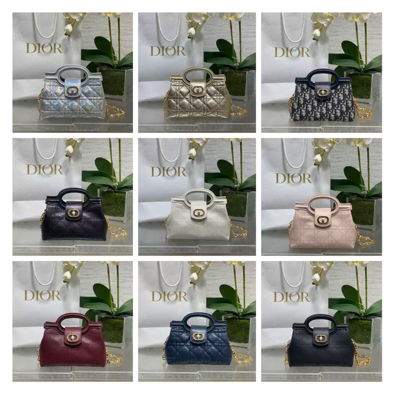 DIOR Jolie Handle/Lambskin/18.5CM