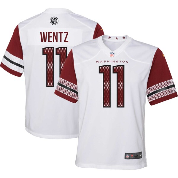 Carson Wentz Washington Commanders Nike Youth Game Jersey - White/Black/Burgundy