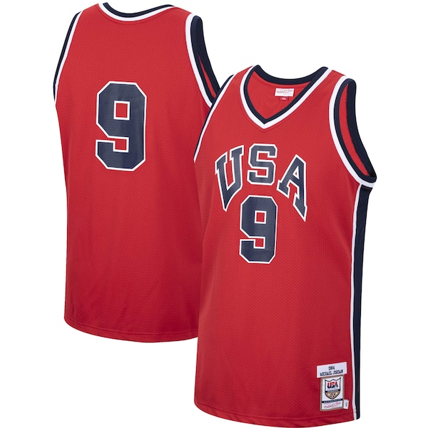 Men's USA Basketball Michael Jordan Red 1984 Authentic Jersey