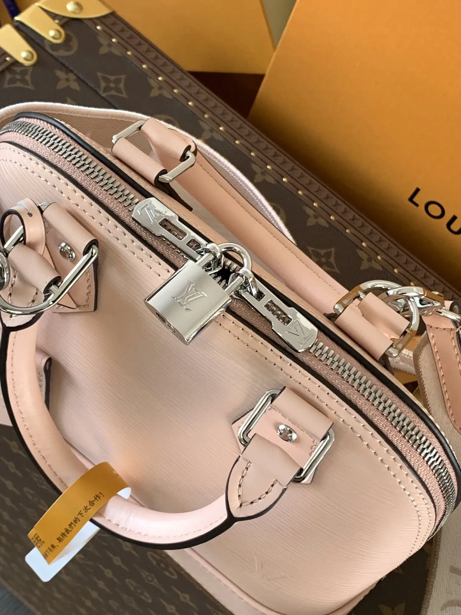 Louis Vuitton Black Alma Grained Leather Top Handle Bag product photo from LabelPicks