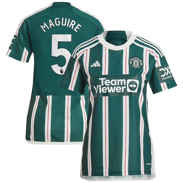 Harry Maguire Manchester United adidas Women's 2023/24 Away Replica Player Jersey - Green/Red