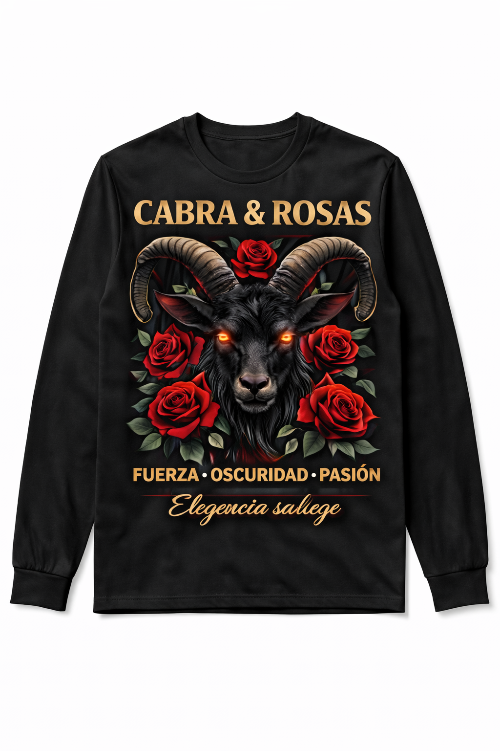 Remera Cabra & Rosas – Fuerza y Pasión