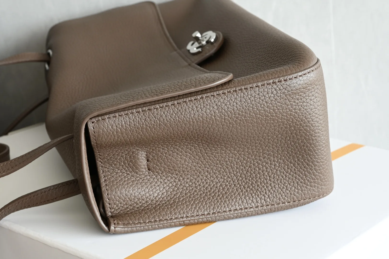 Chanel Brown Grained Leather Shoulder Bag product photo from LabelPicks