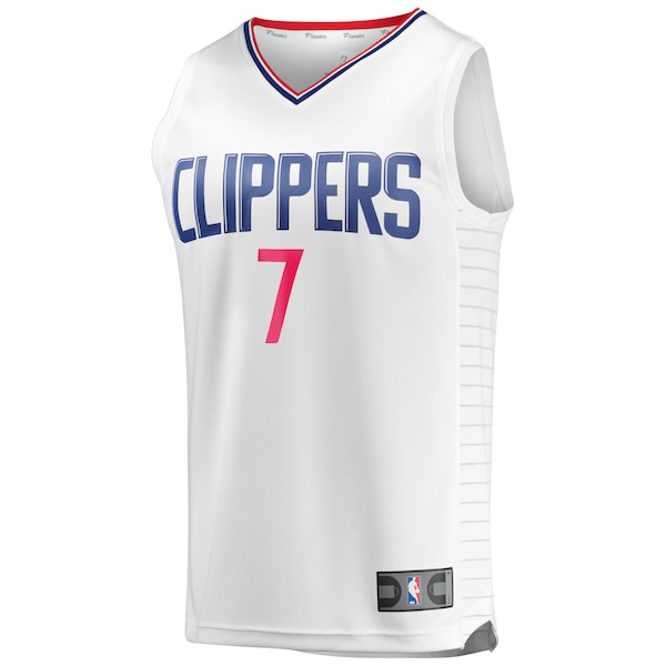 Amir Coffey LA Clippers  Fast Break Replica Player Jersey White - Association Edition