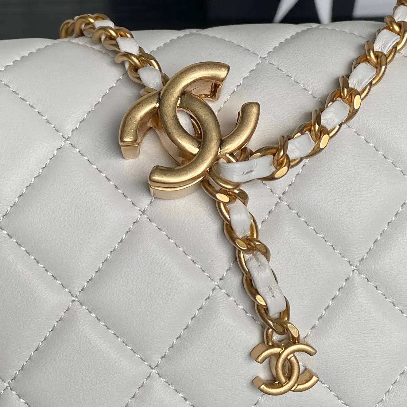 Chanel Gold Classic Flap Lambskin Shoulder Bag product photo from LabelPicks