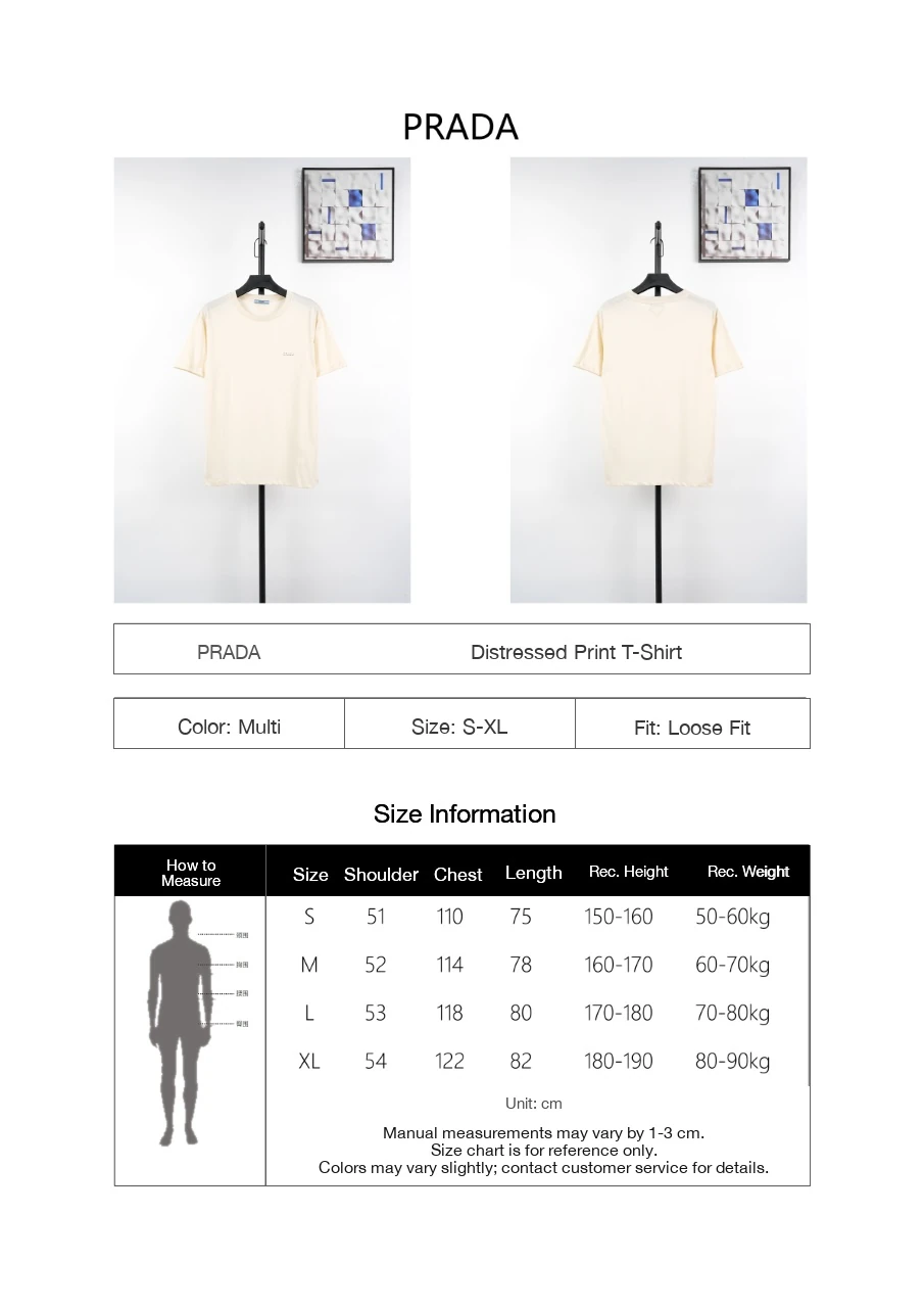Prada Off-White Distressed Small Logo Triangle T-Shirt product photo from LabelPicks