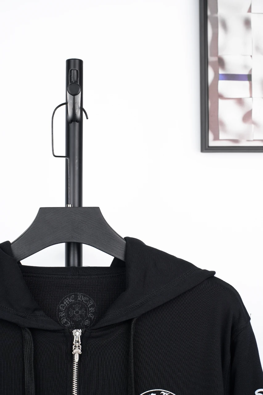 Chrome Hearts Black Double Layer Graphic Zip Hoodie product photo from LabelPicks