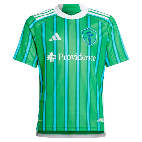 Seattle Sounders FC adidas Youth 2024 The Anniversary Kit Replica Jersey – Green