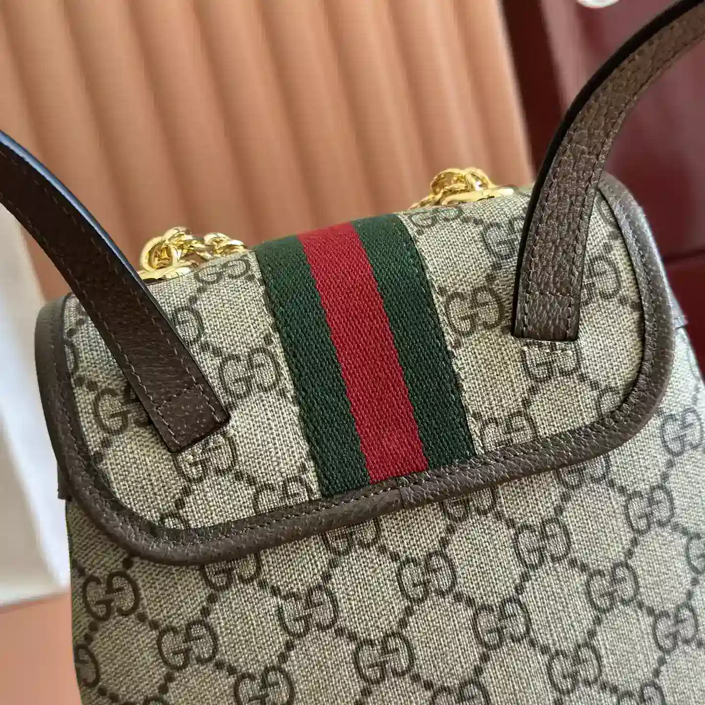 Gucci Brown Ophidia GG Supreme Canvas Backpack product photo from LabelPicks