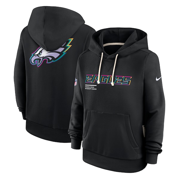 Philadelphia Eagles Nike Women's 2025 NFL Crucial Catch Sideline Standard Issue Dri-FIT Hoodie - Black