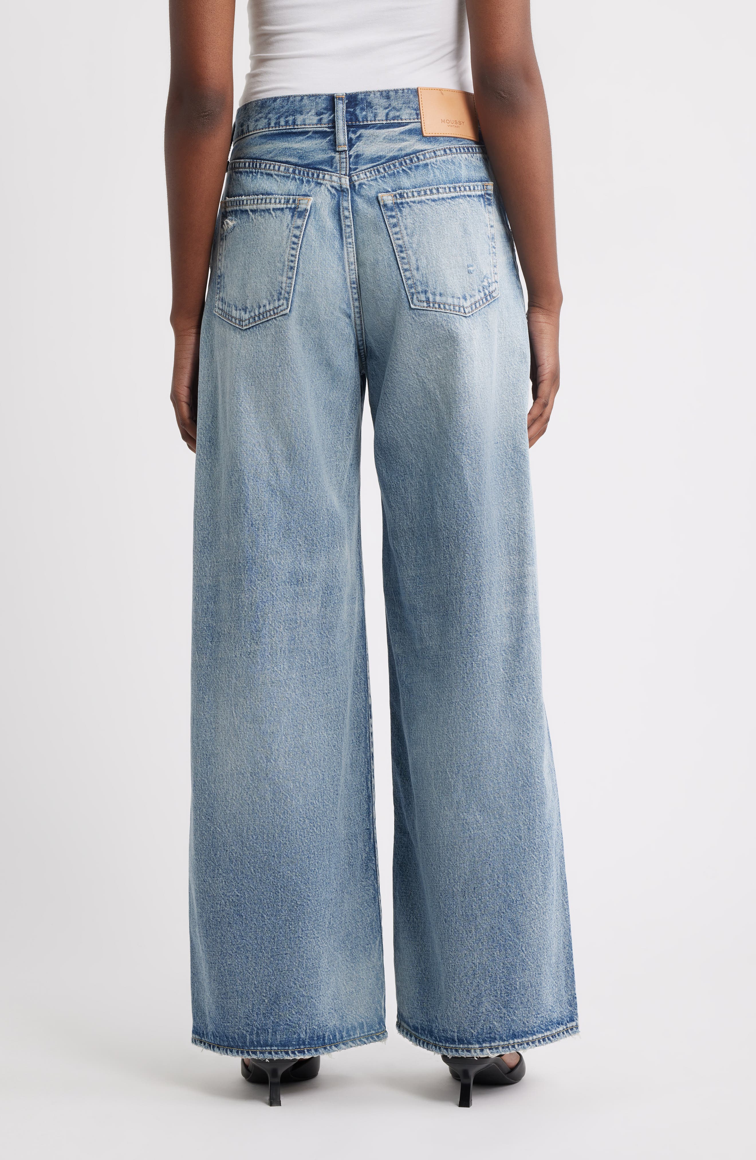 MOUSSY VINTAGE Lewes High Waist Superwide Leg Jeans