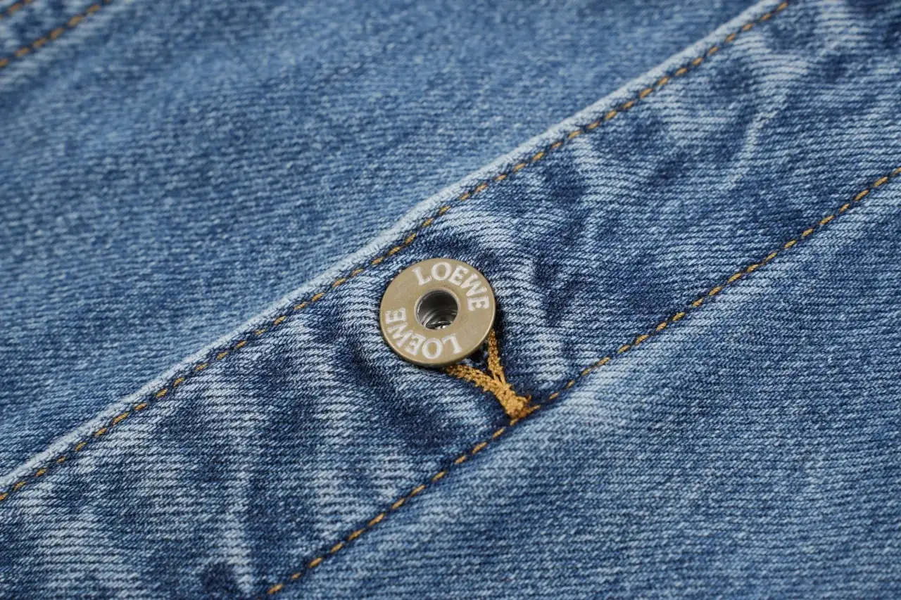 LOEWE Blue Denim Jacket with Embroidered Anagram Sleeve Detail product photo from LabelPicks