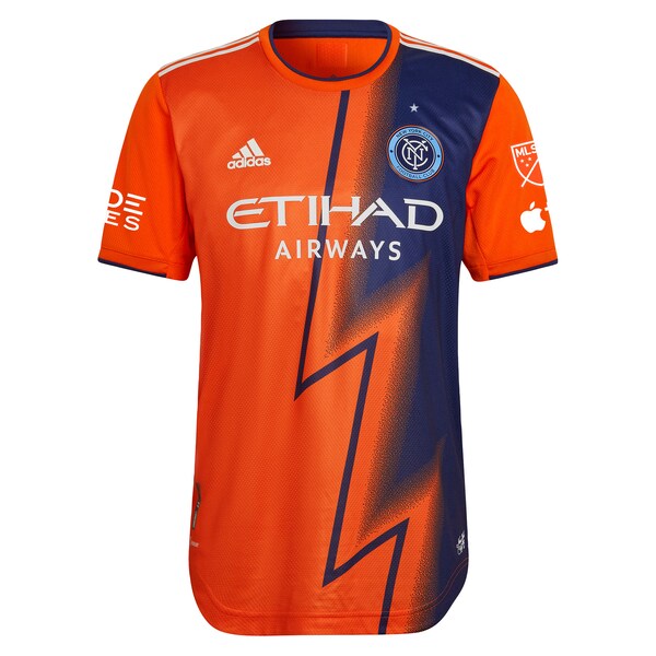 New York City FC adidas 2024 The Volt Kit Authentic Custom Jersey - Orange