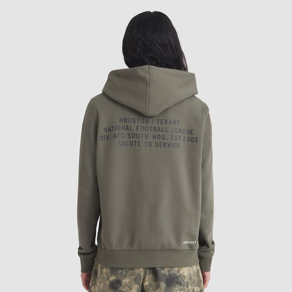Houston Texans Nike Women's 2025 Salute to Service Sideline Standard Issue Dri-FIT Hoodie - Olive