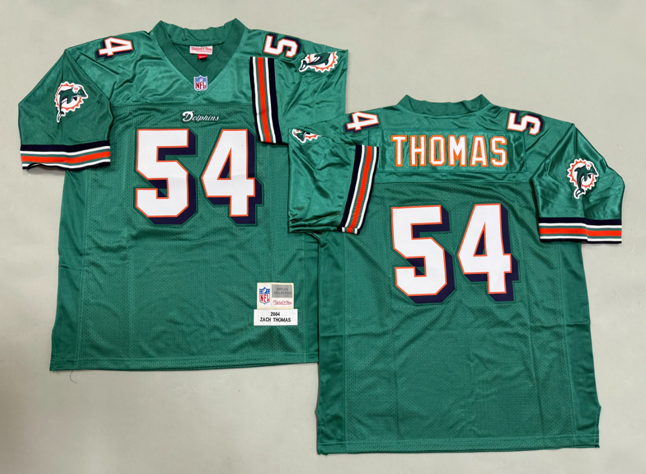 Zach Thomas Miami Dolphins Authentic Throwback Retired Player Jersey