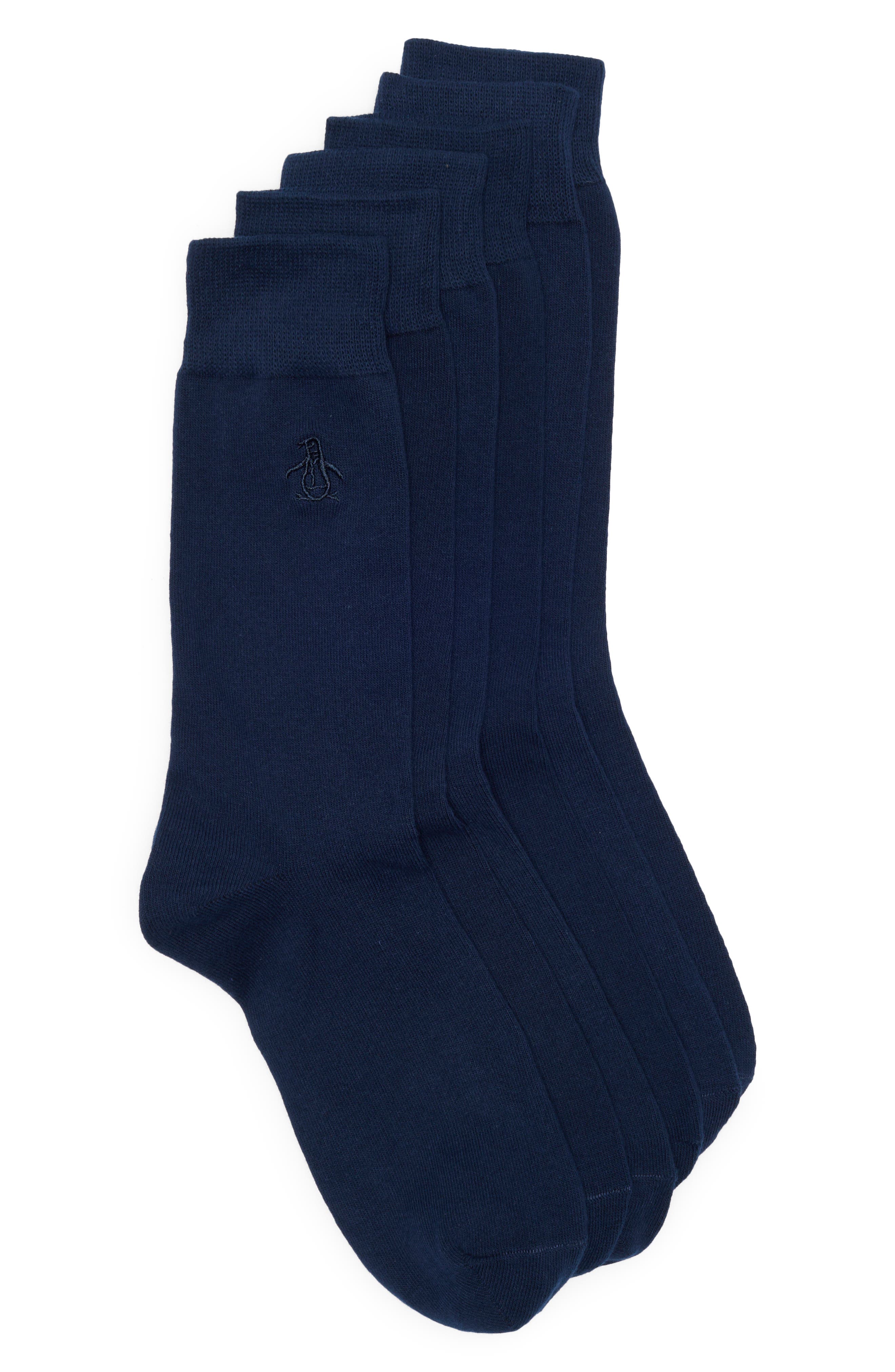 Original Penguin Solid Crew Socks - Pack of 3