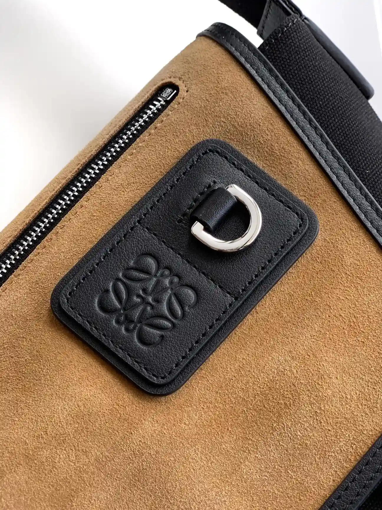 Loewe Flex Gold Canvas and Suede Crossbody Bag product photo from LabelPicks