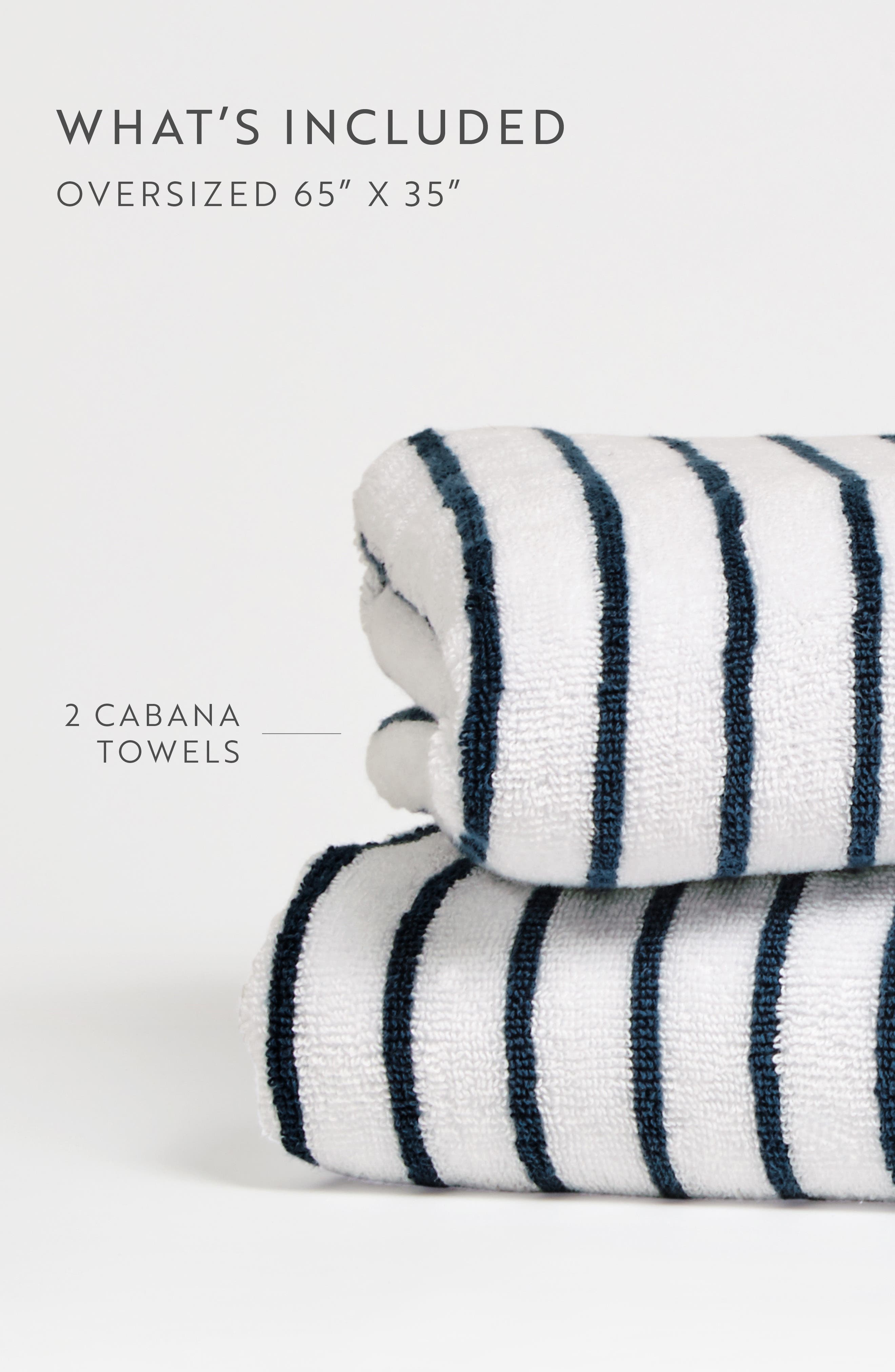 HOMESPUN 2-Pack Cabana Beach Towels