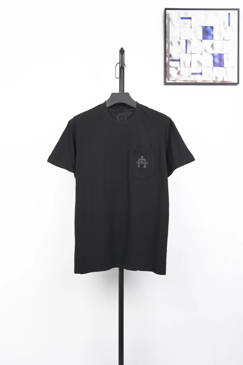 Chrome Hearts Black Pocket Cross Leather Label T-Shirt product photo from LabelPicks